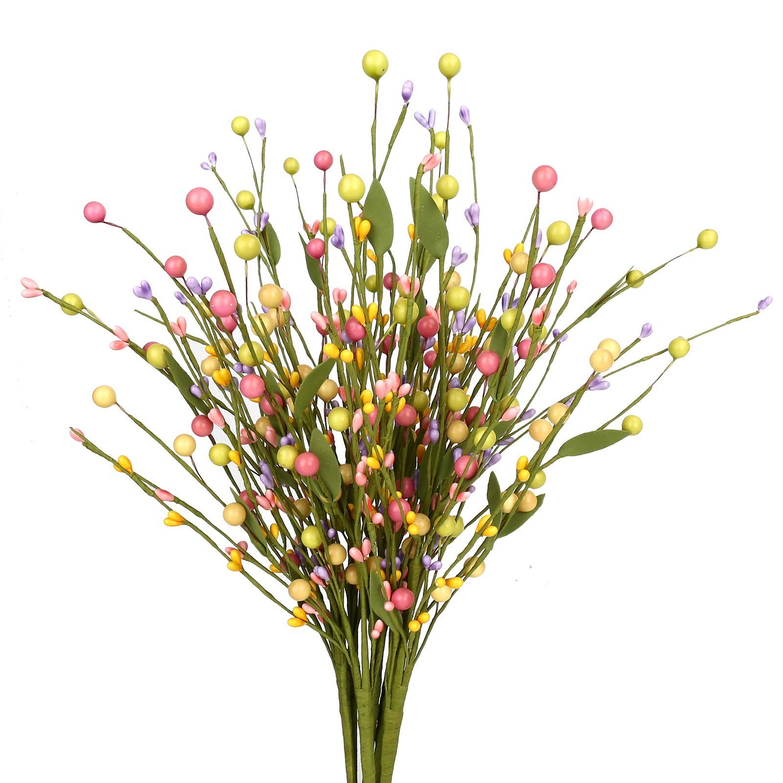 J’FLORU 6 pcs Spring Berry Stems, Artificial Berry Picks Easter Stems for Hom…