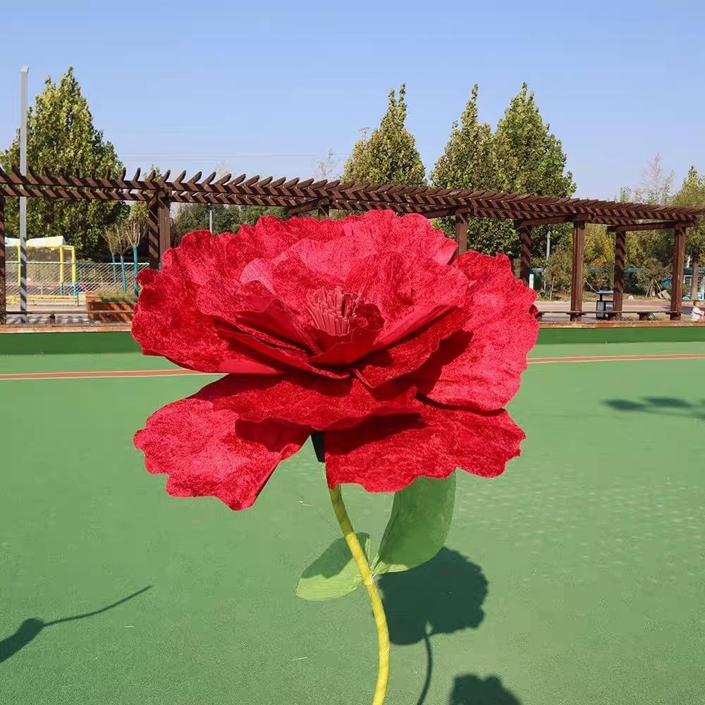 150cm/60 Inch Giant Red Rose Huge Artificial Flowers Jumbo Props Wedding Decor