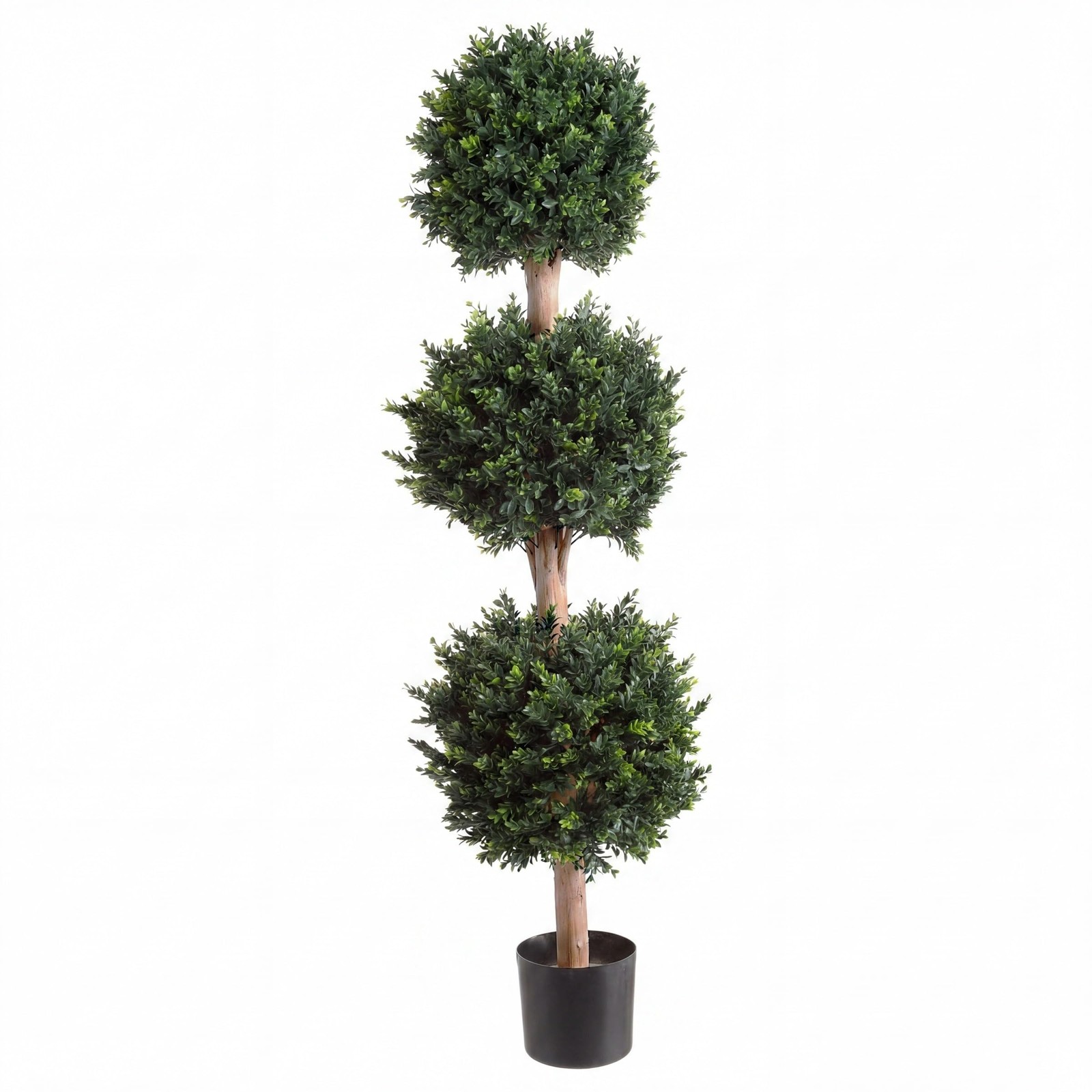 Artificial Tree – 5FT Faux Hedyotis Topiary Plant in Weighted Pot – Fake Plan…