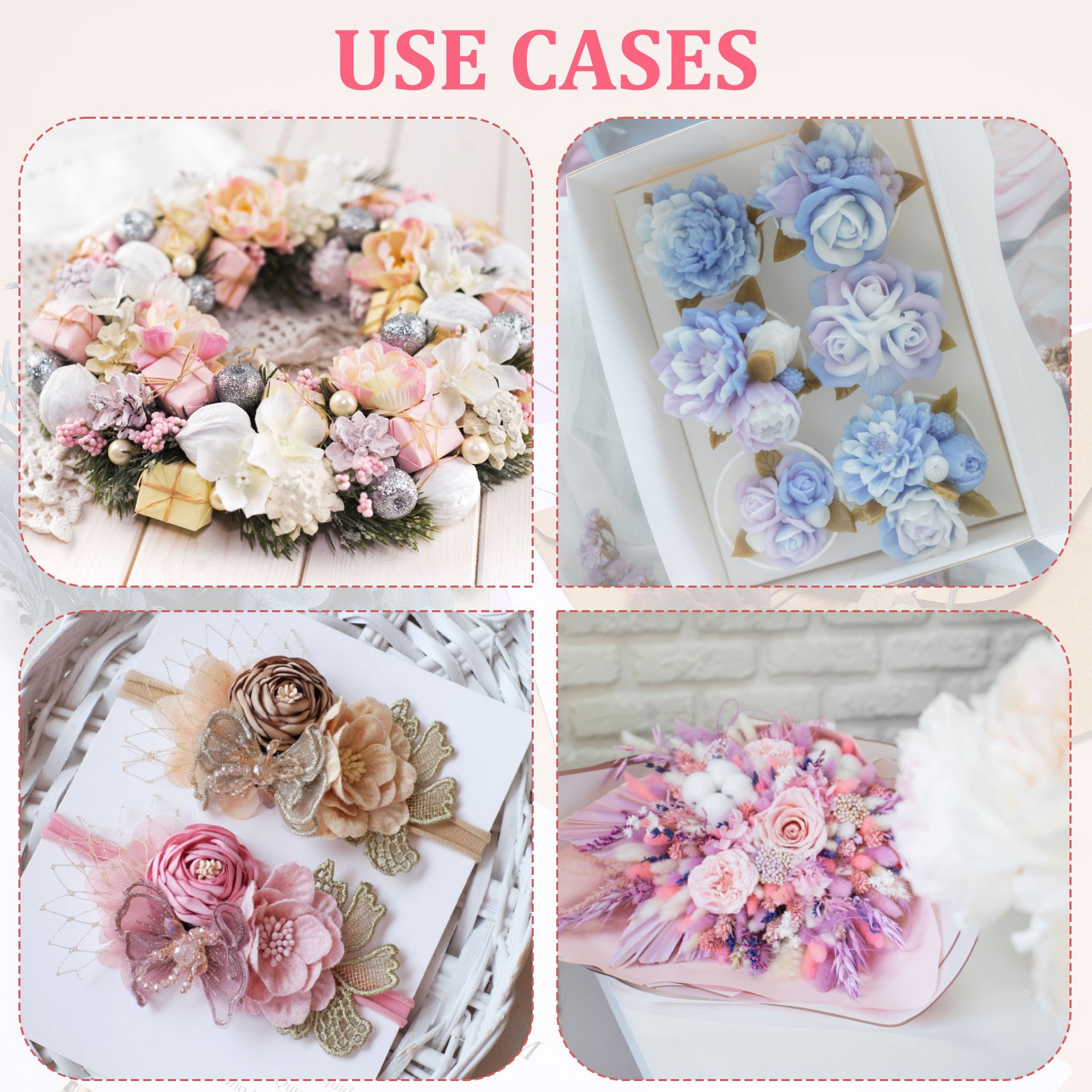 10g Mini Dried Hydrangea Flower Natural Pressed Flower Gradient Dark