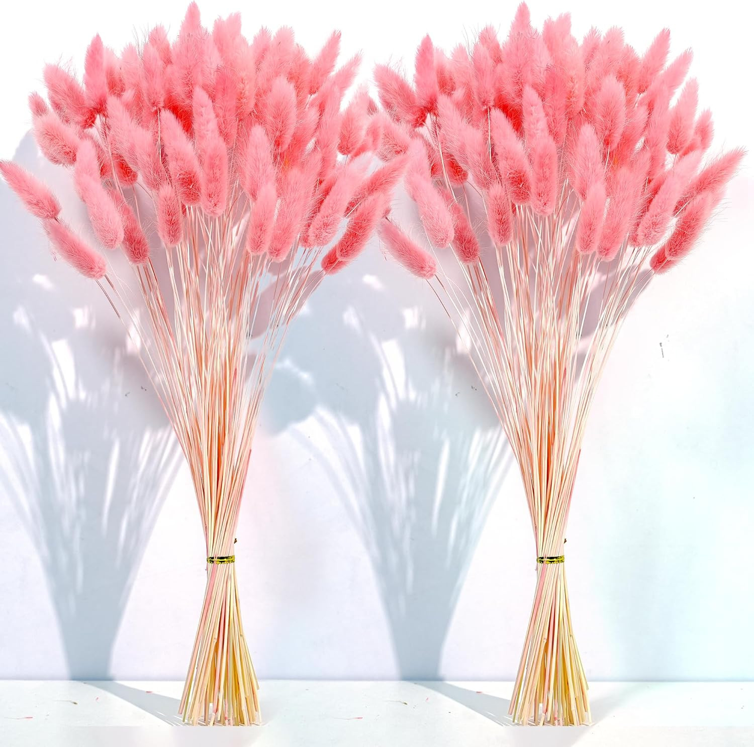 120 PCS Pink Dried Pampas Grass Decor, 17-Inch Pompas Floral, Dry Flowers for De