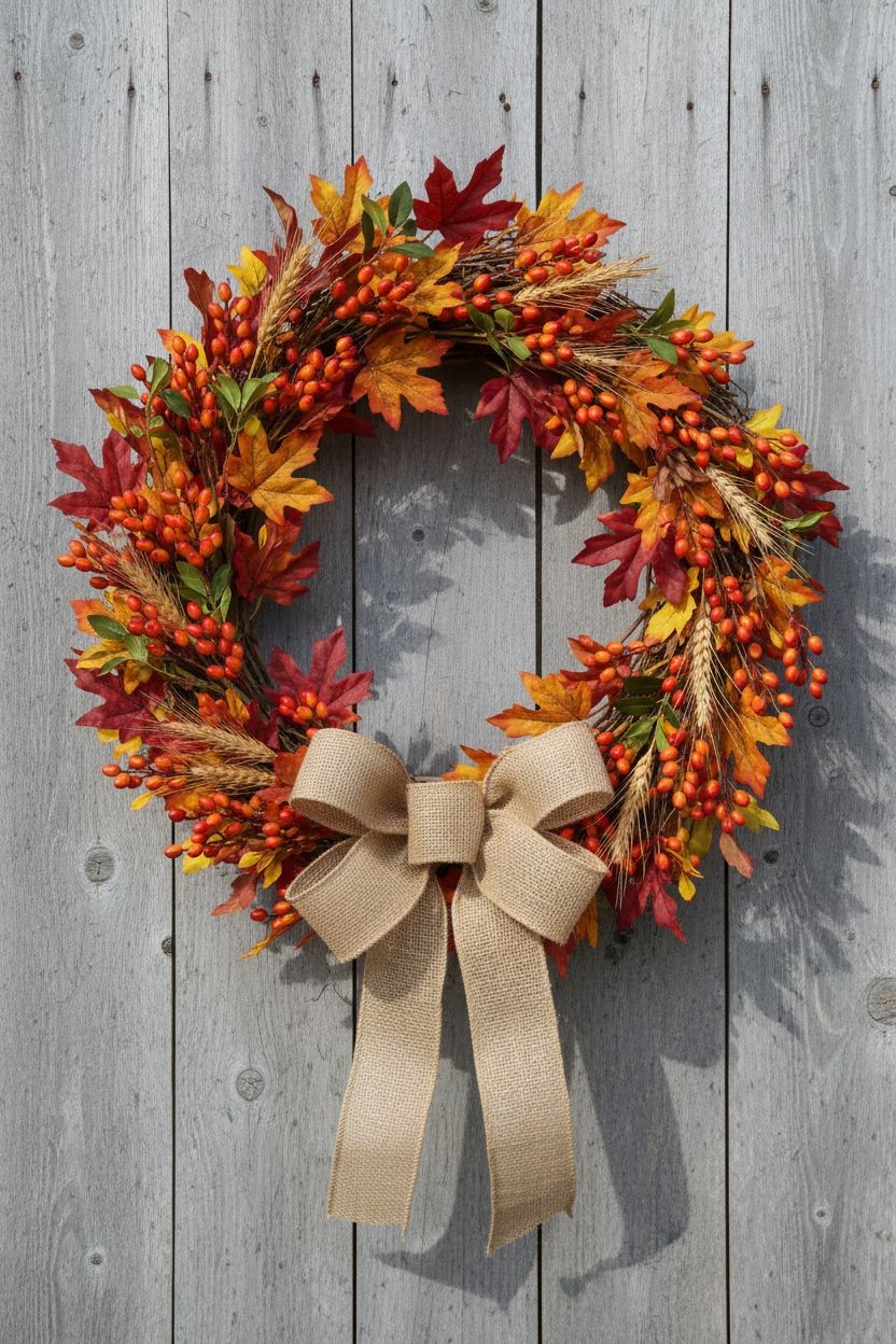 Bittersweet Orange Berry Stem 13.5 Inch Artificial Berry Branch Farmhouse Lodge