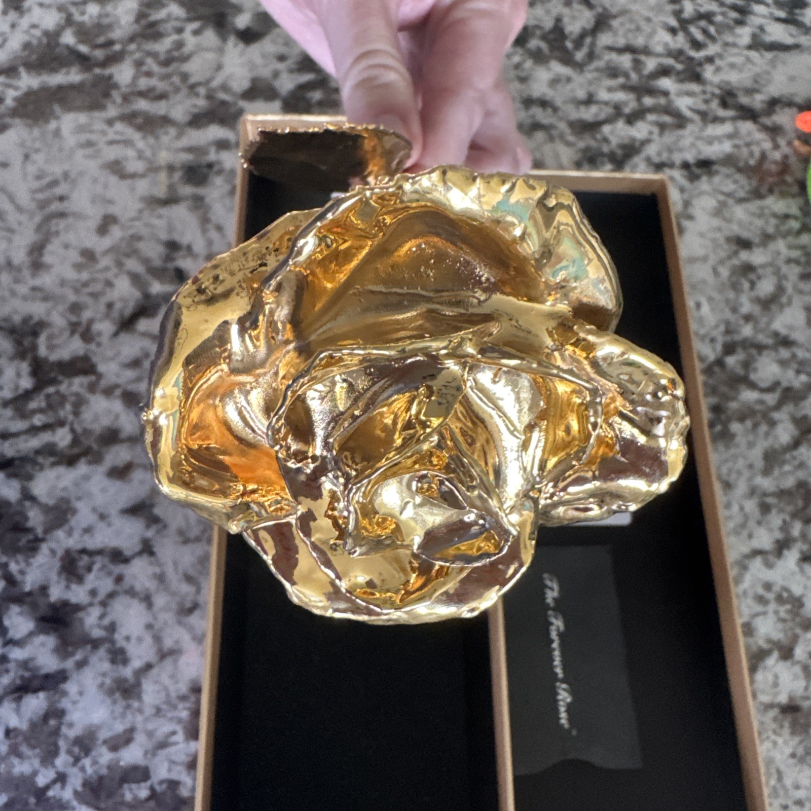 Vintage The Forever Rose 24 Kt Gold Dipped Rare Great Gift