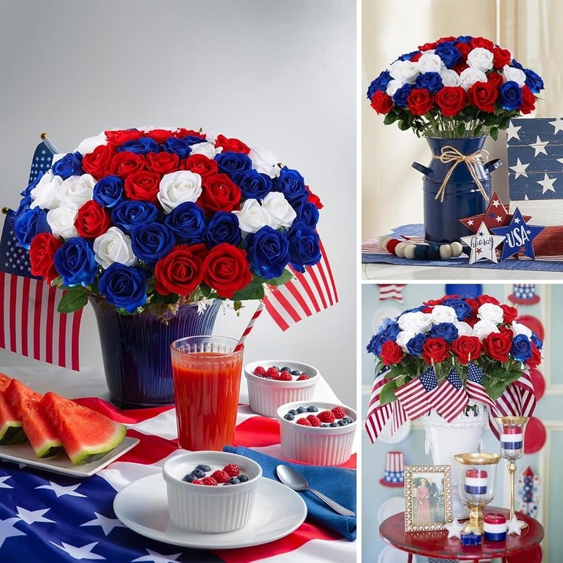 Artificial Roses 50pcs Realistic Silk Flowers Home Decor Wedding Centerpiece New