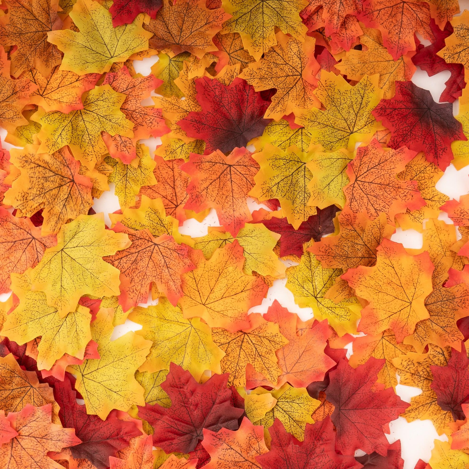 200 PCS Artificial Maple Leaves Mixed Color Fall Thanksgiving Table Decor