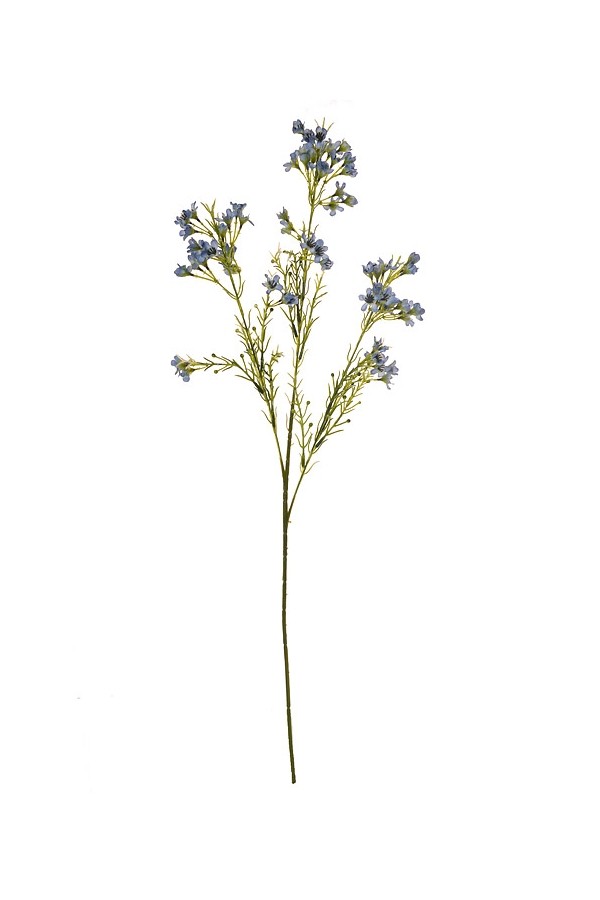 27″ Silk Waxflower Spray Blue