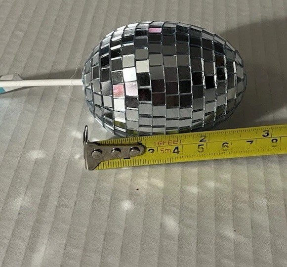 Way to Celebrate! Disco Mirrored Easter Egg Shaped Decor Floral Pick New w/ Tag