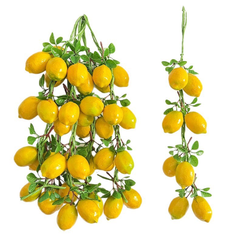 Simulat Artificial Lemon String Fake Fruit Disply Wall Hanging Home Party Decor