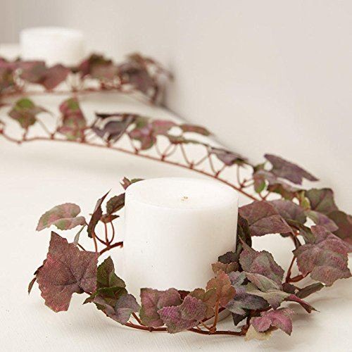 Set of 4 Artificial Grape Leaf 6ft each Garlands for Indoor Decor
