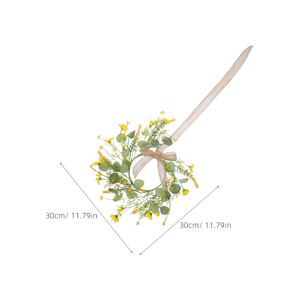 2Pcs Elegant Spring Garland Decoration with Faux Flowers for Home and Office