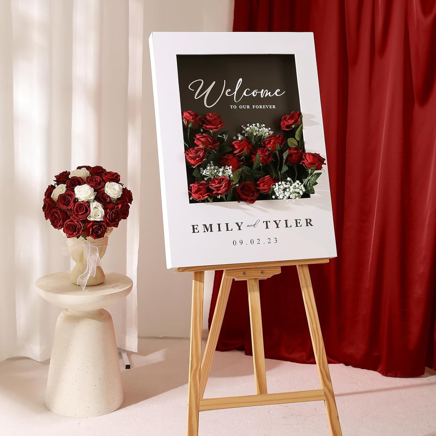 Everlasting 100 Pcs Red Silk Roses – Perfect for Weddings, Parties & Home Decor