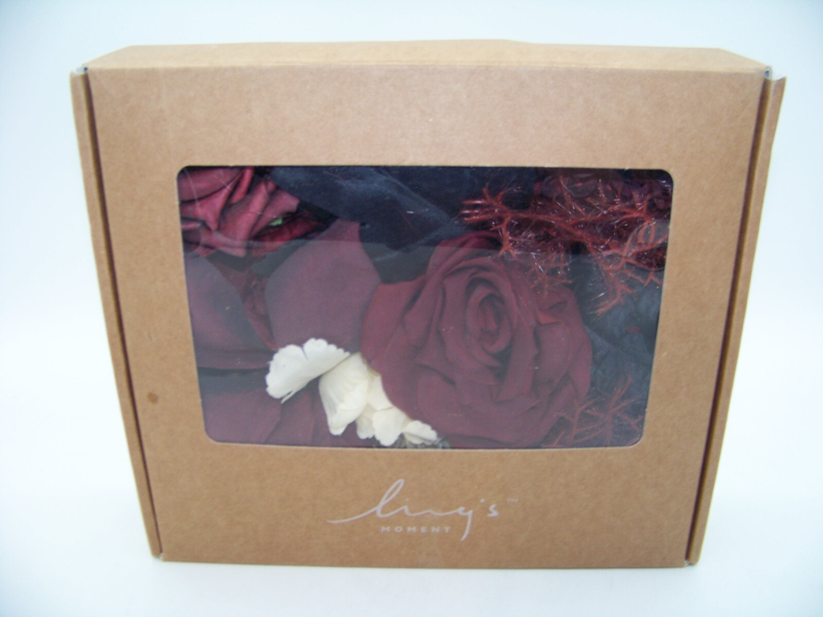 Ling’s Moment Moody Gothic Burgundy & Black Artificial Flower Decor w/Metal Key