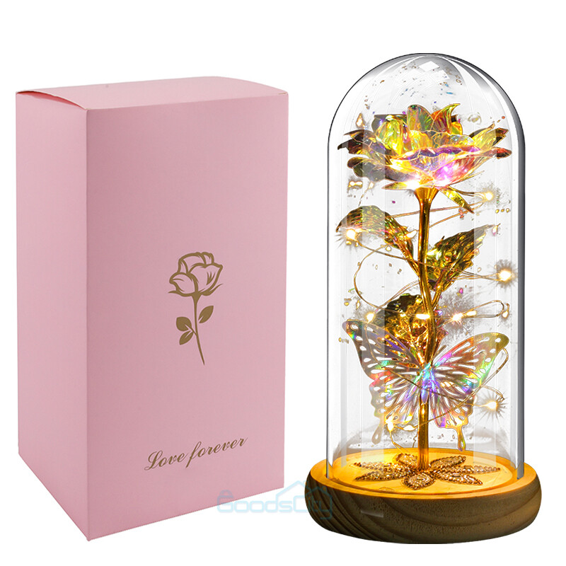 Rose Flower In Glass Gift For Women Wife Her Girlfriend Birthday Valentines Gift