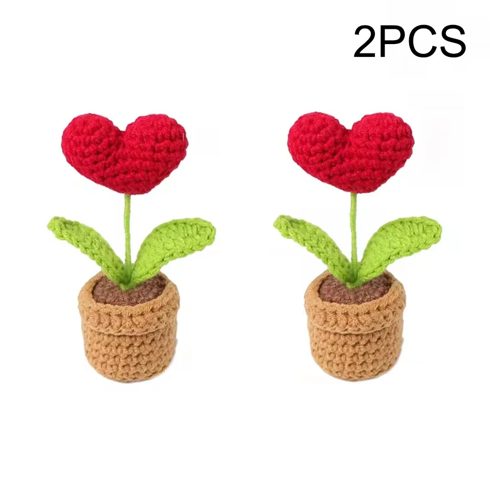 Hook Woven Finished Small Potted Plant Simulation Flower Potted Plant Flower