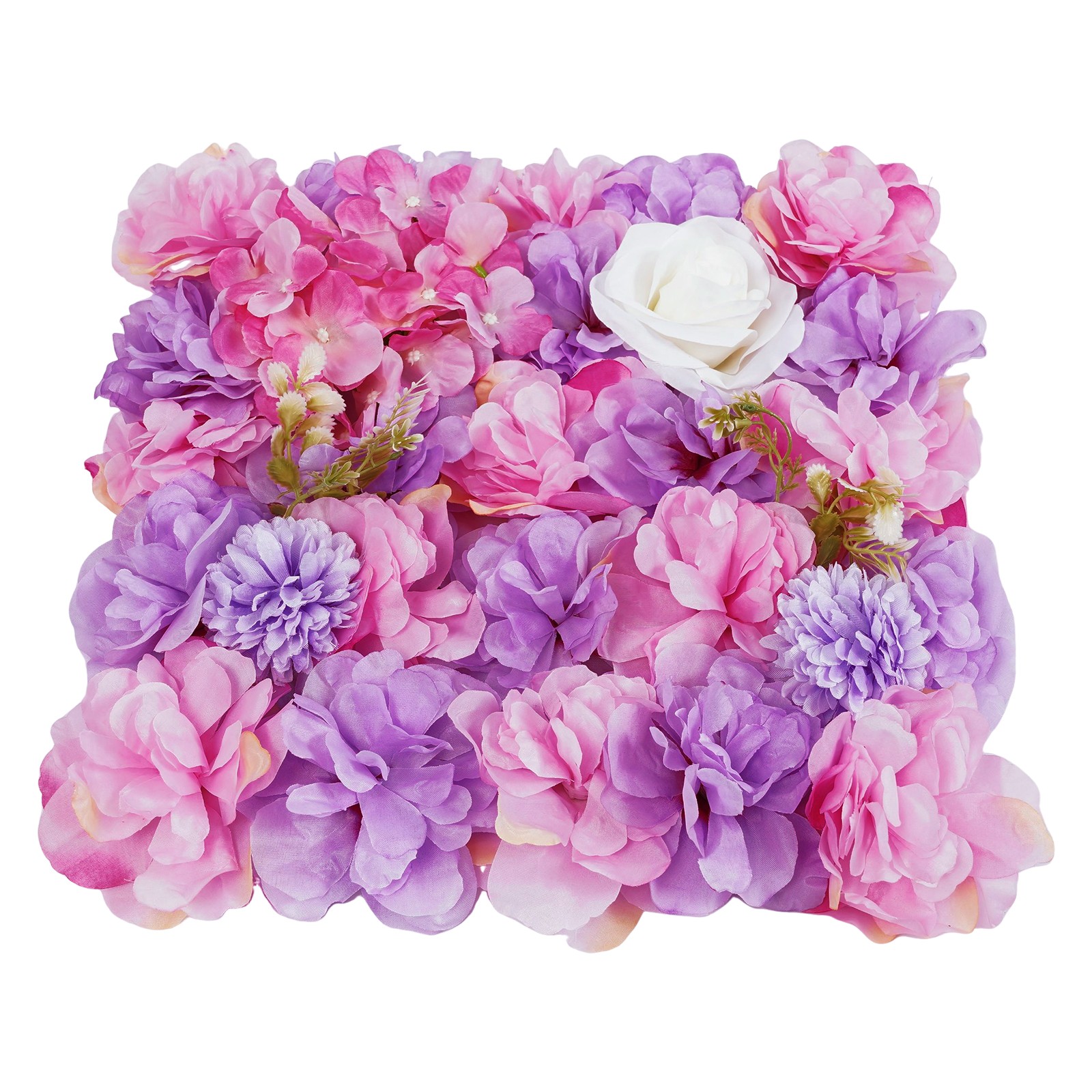 6Pieces 3D Flower Wall Panels Artificial Floral Backdrop Decor Faux Flower Panel