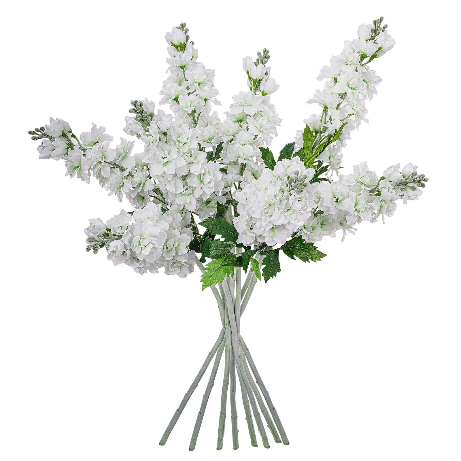 Fake Flowers 23.6” Delphinium Artificial Flowers 8Pcs Silk Flowers with Stems…