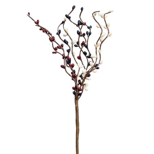 Americana Pip Berry Country Mix 12″ Stem ~ Home Decor