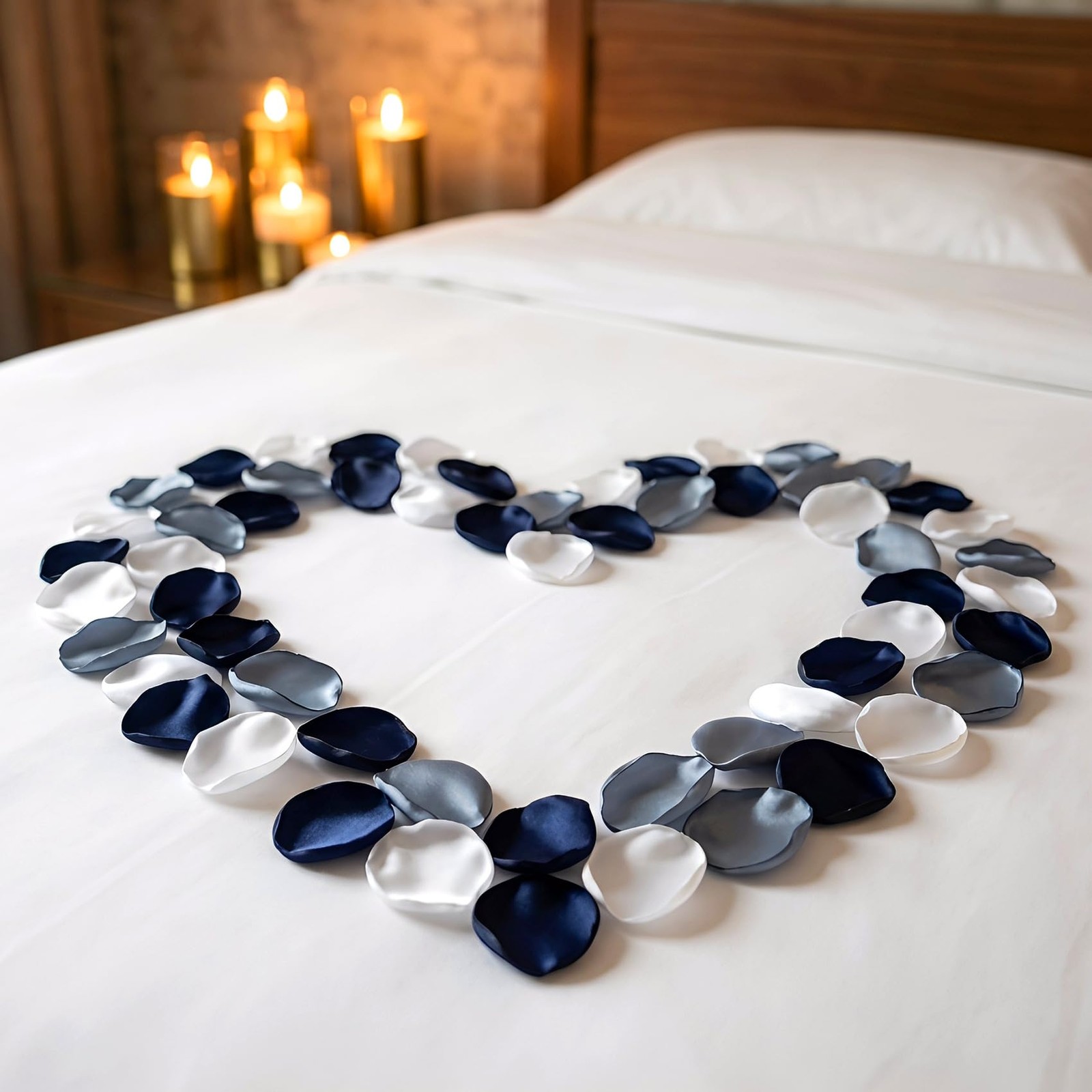 100 PCS BlueToned Artificial Silk Rose Petals For Wedding Table Scatter Decor