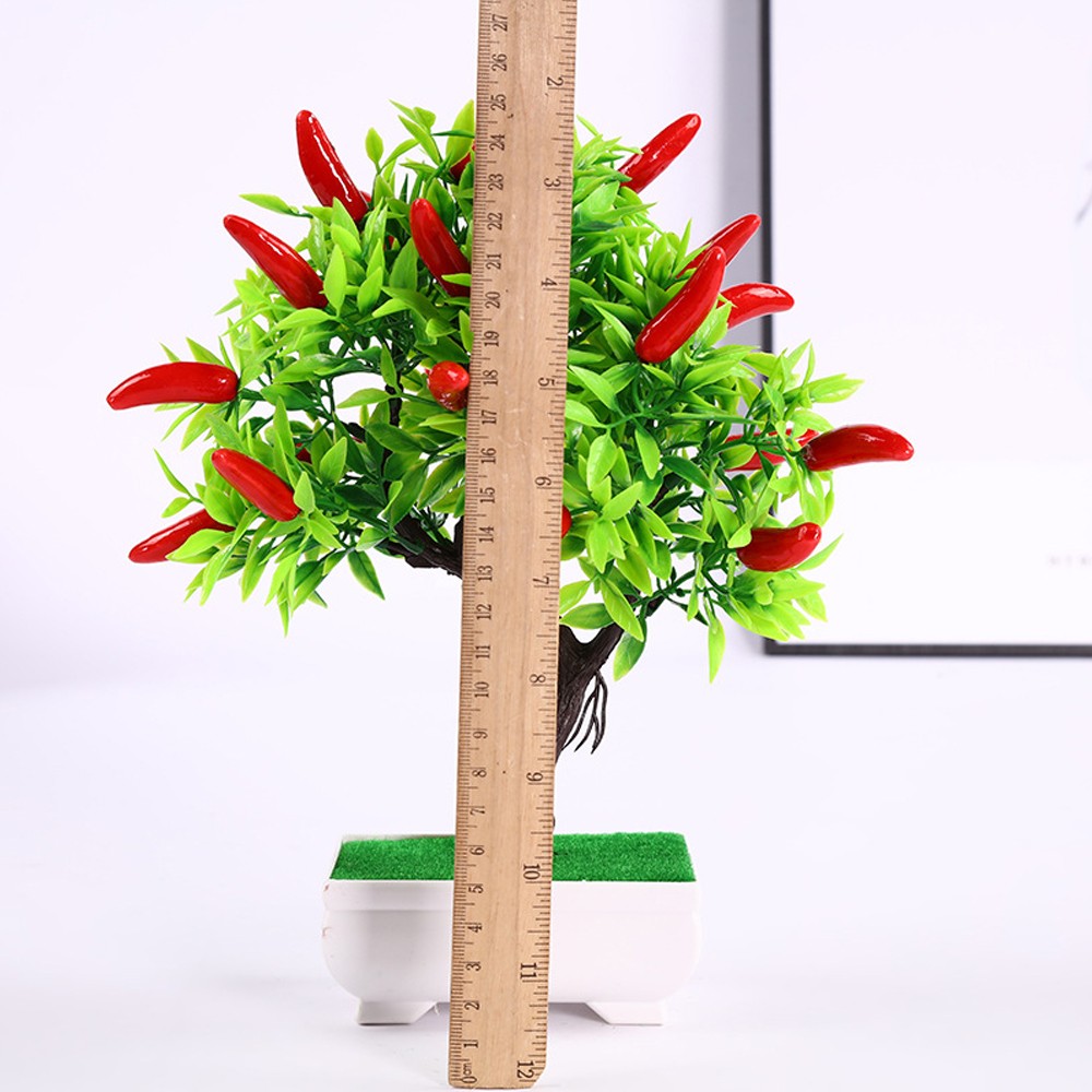 Simulated Fruit Bonsai Ornaments Artificial Fruit Orange Peach Chili Tree Bonsai