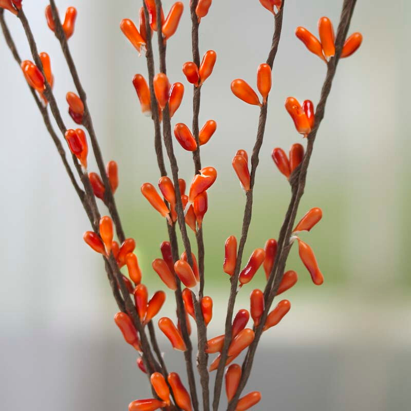 Group of 12 Harvest Orange 12″ Pip Berry Embellishing Sprays