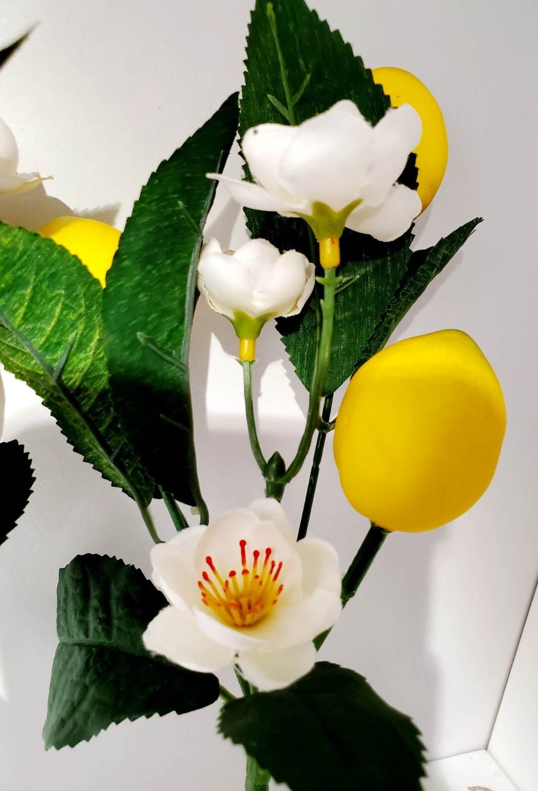 2 Ashland Summer Faux Yellow Lemon Stems And White Flowers
