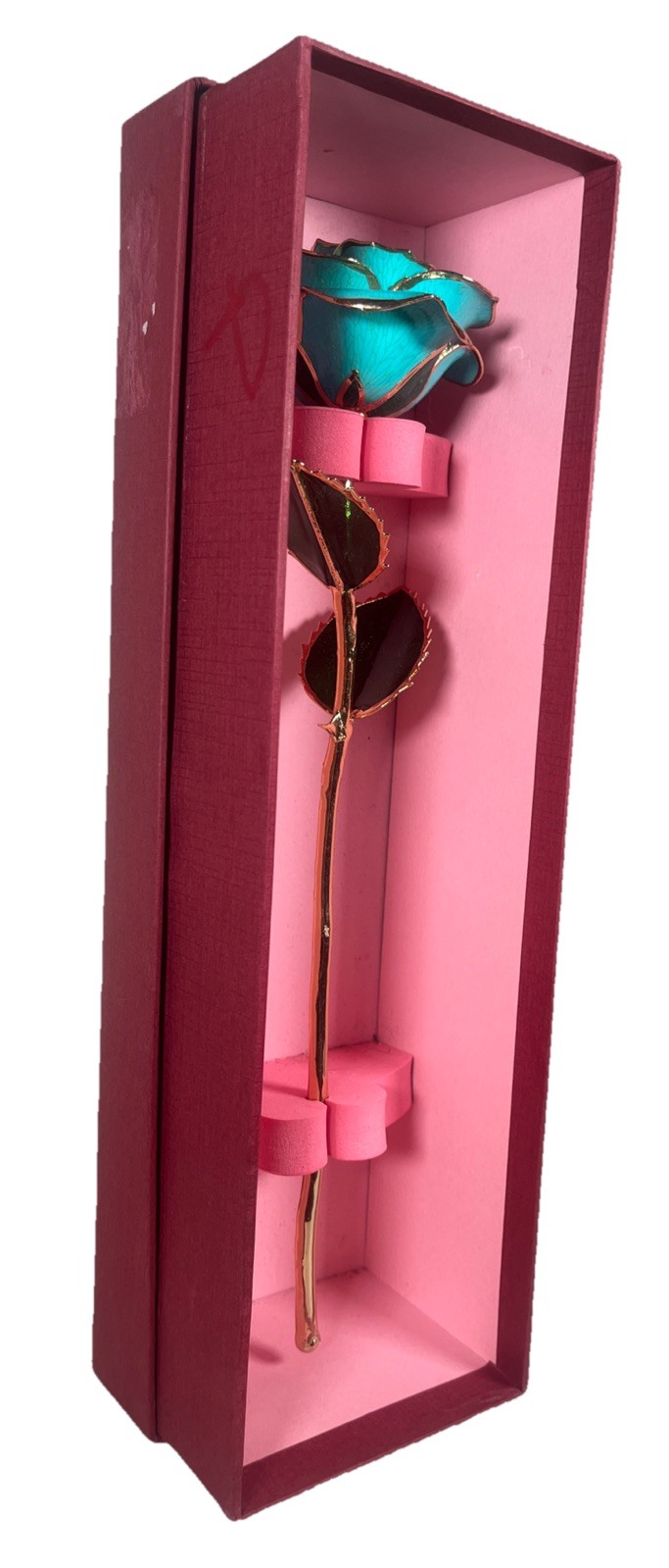 Guangdong Jewelry Blue Rose with Golden Dipped – Flower