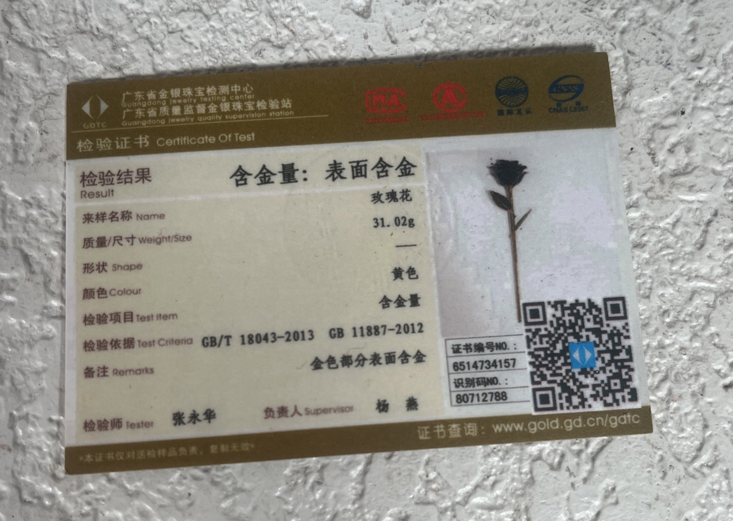 Guangdong Jewelry Blue Rose with Golden Dipped – Flower