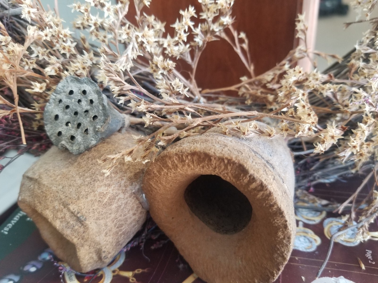 HANDMADE DOOR/WALL WREATH WITH WOOD BELLS, 14″ TALL