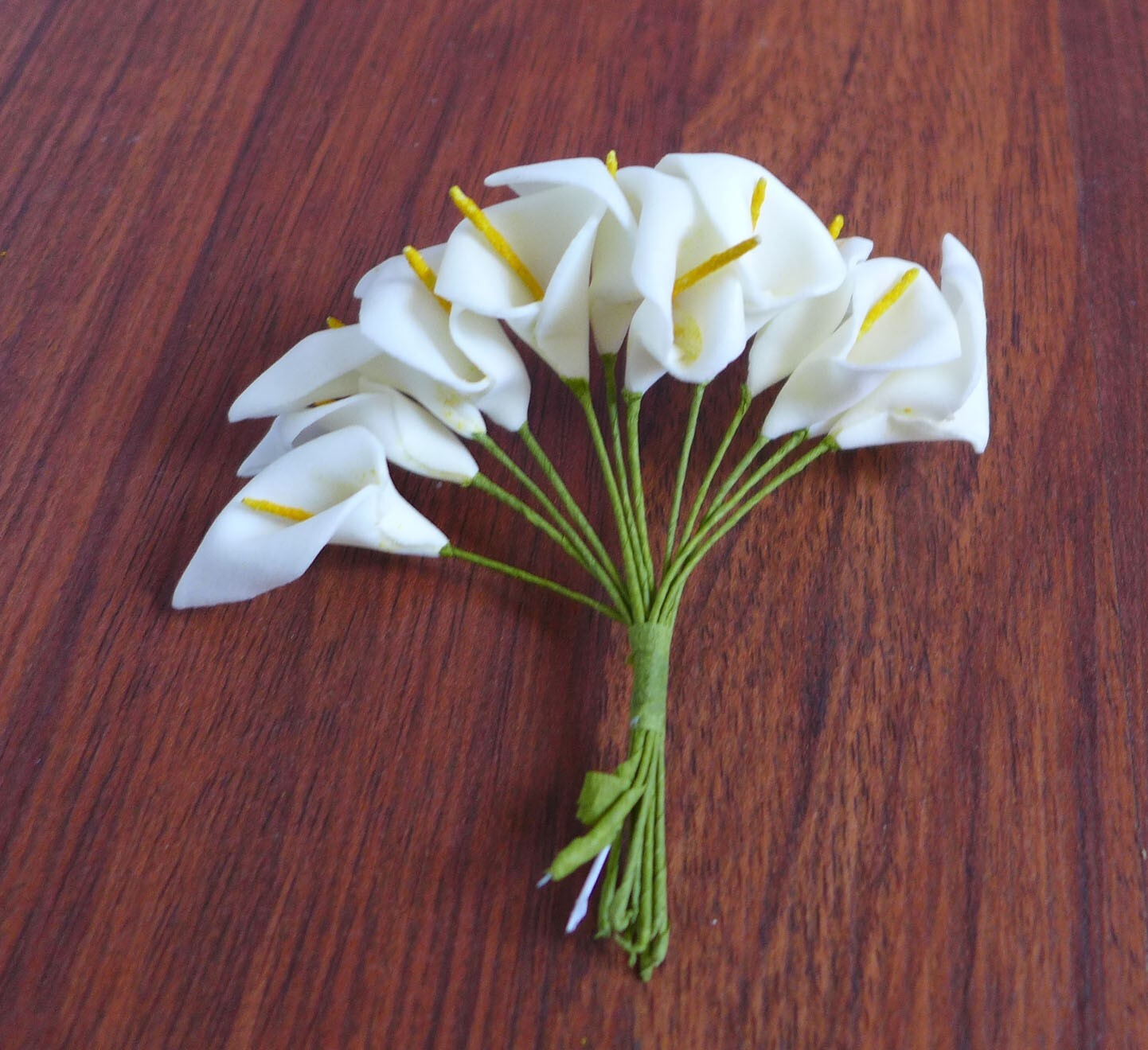 6 Bouquet (72 Pieces) Miniature Calla Lily Artificial Flower Wedding