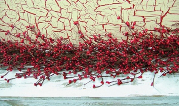 NEW Primitive Farmhouse PIP BERRY GARLAND RED Berries 48″ Americana Christmas