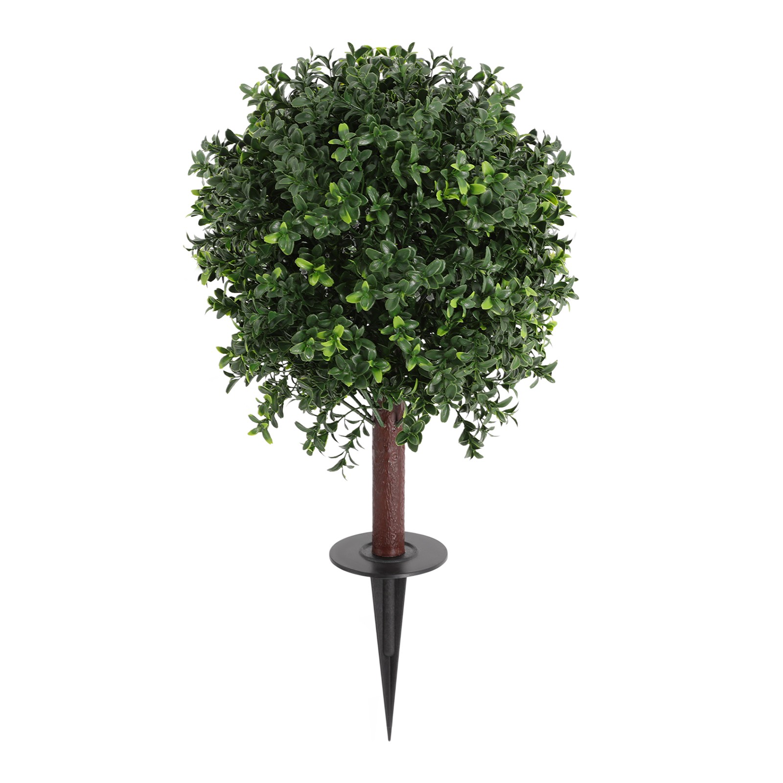 4 Pcs 25.6inch Artificial Boxwood Topiary Ball Trees with Ground Spikes