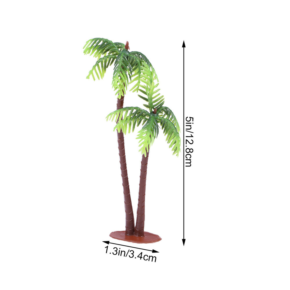 5Pcs Mini Fake Coconut Palm Tree Micro Landscape Aquarium Fish Tank Decor
