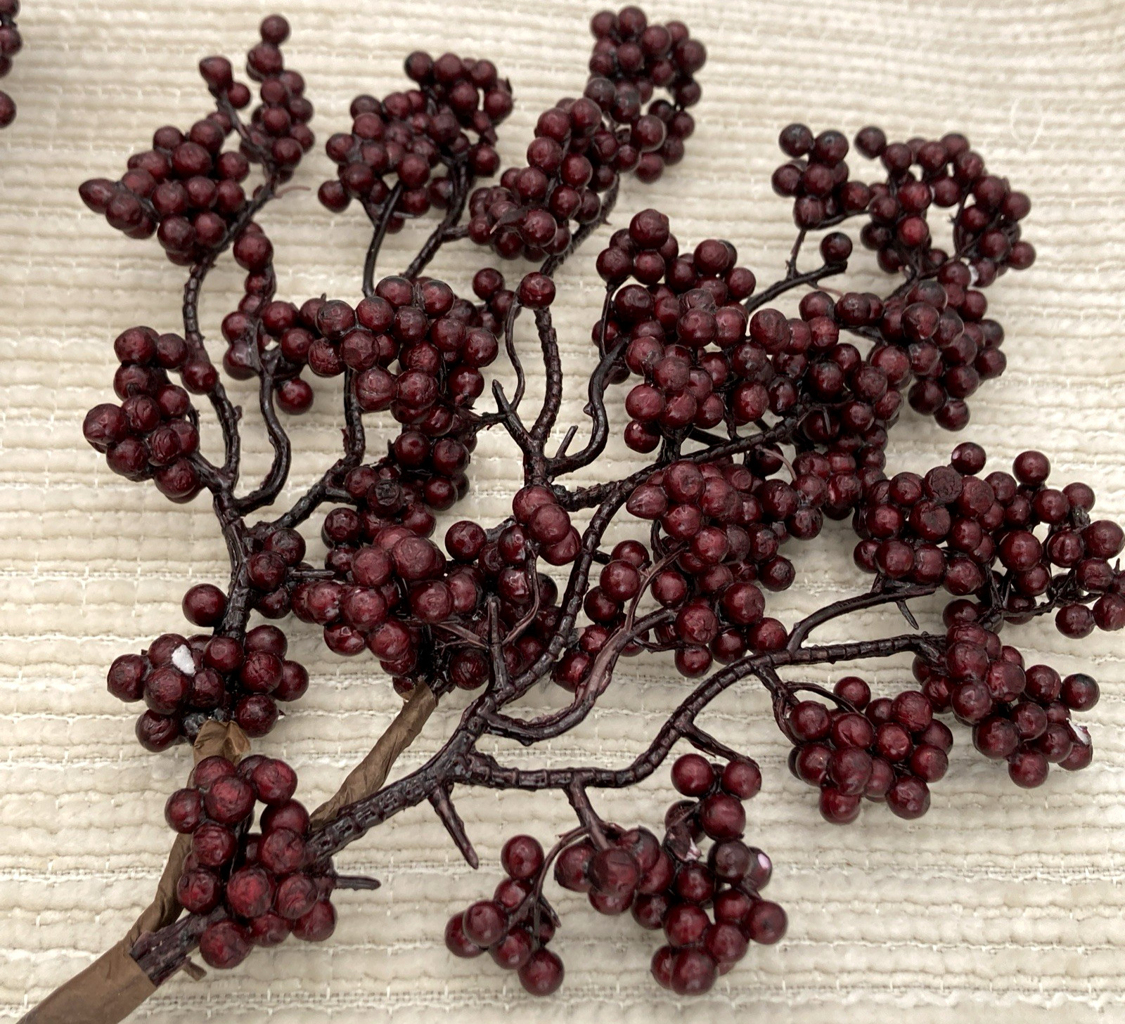 3 Artificial Faux Berries Stems For Crafts Floral Decor DIY Arrangements