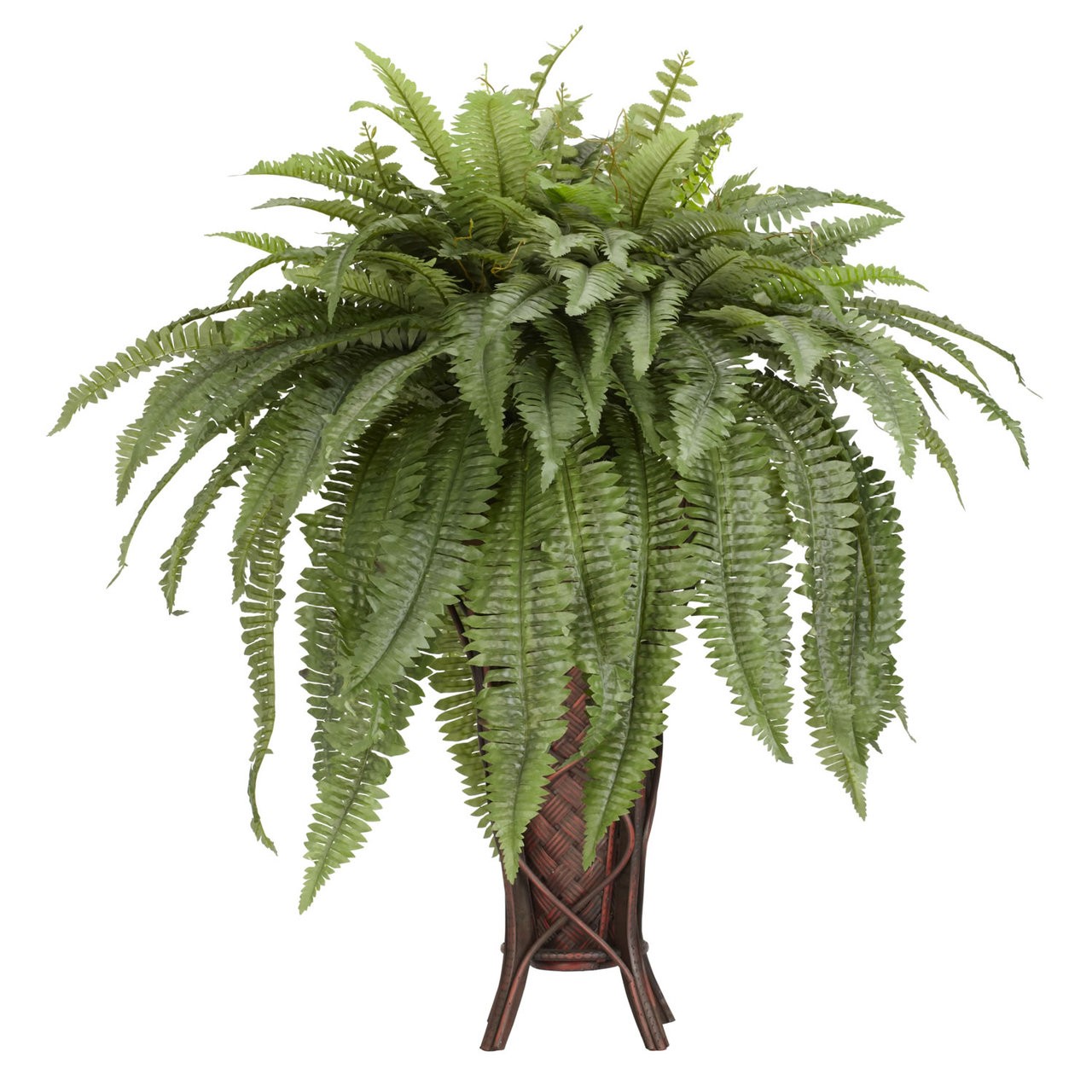 Boston Fern Silk Plant w/ Stand
