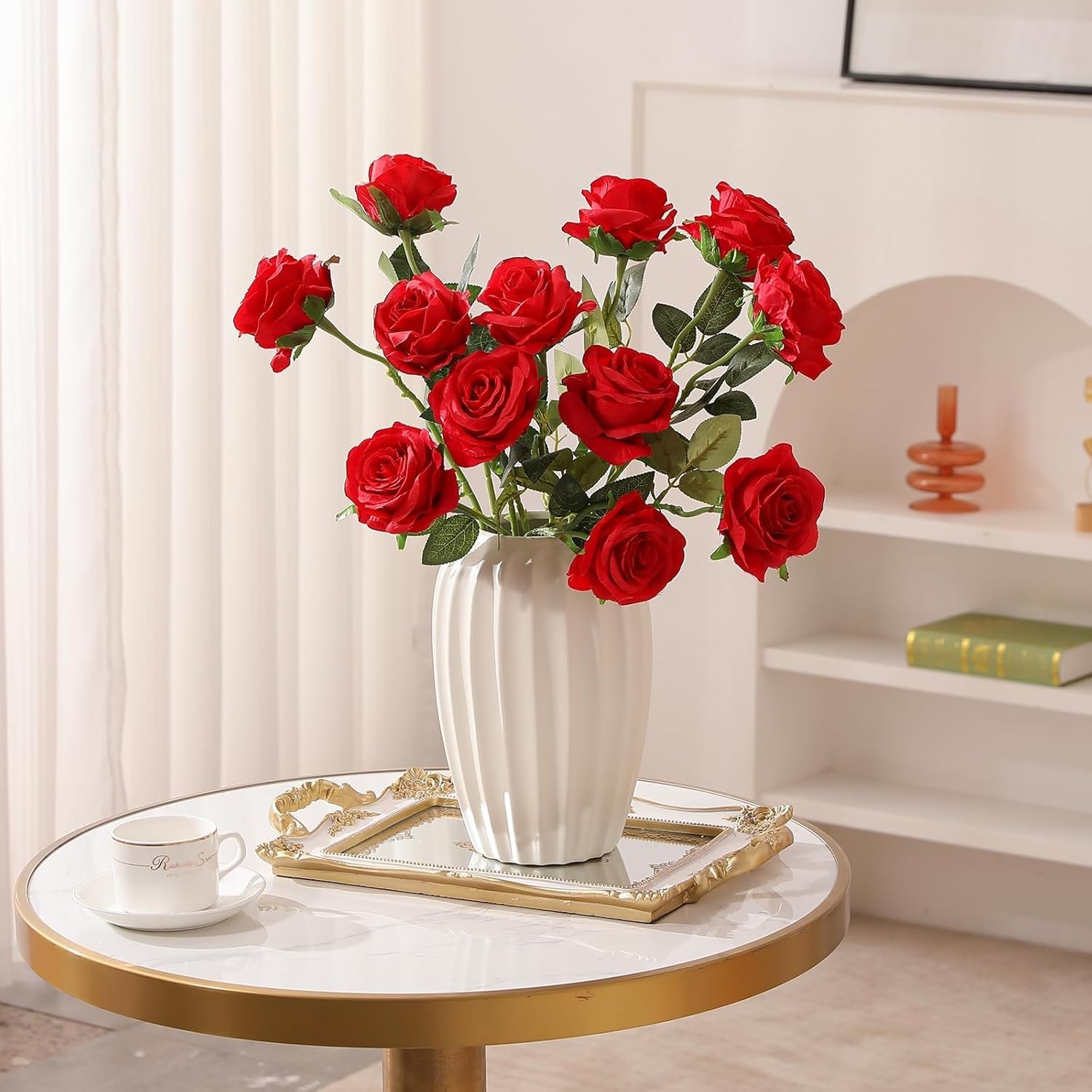 Thoughtful Gift Option: Artificial Silk Roses – 12pcs