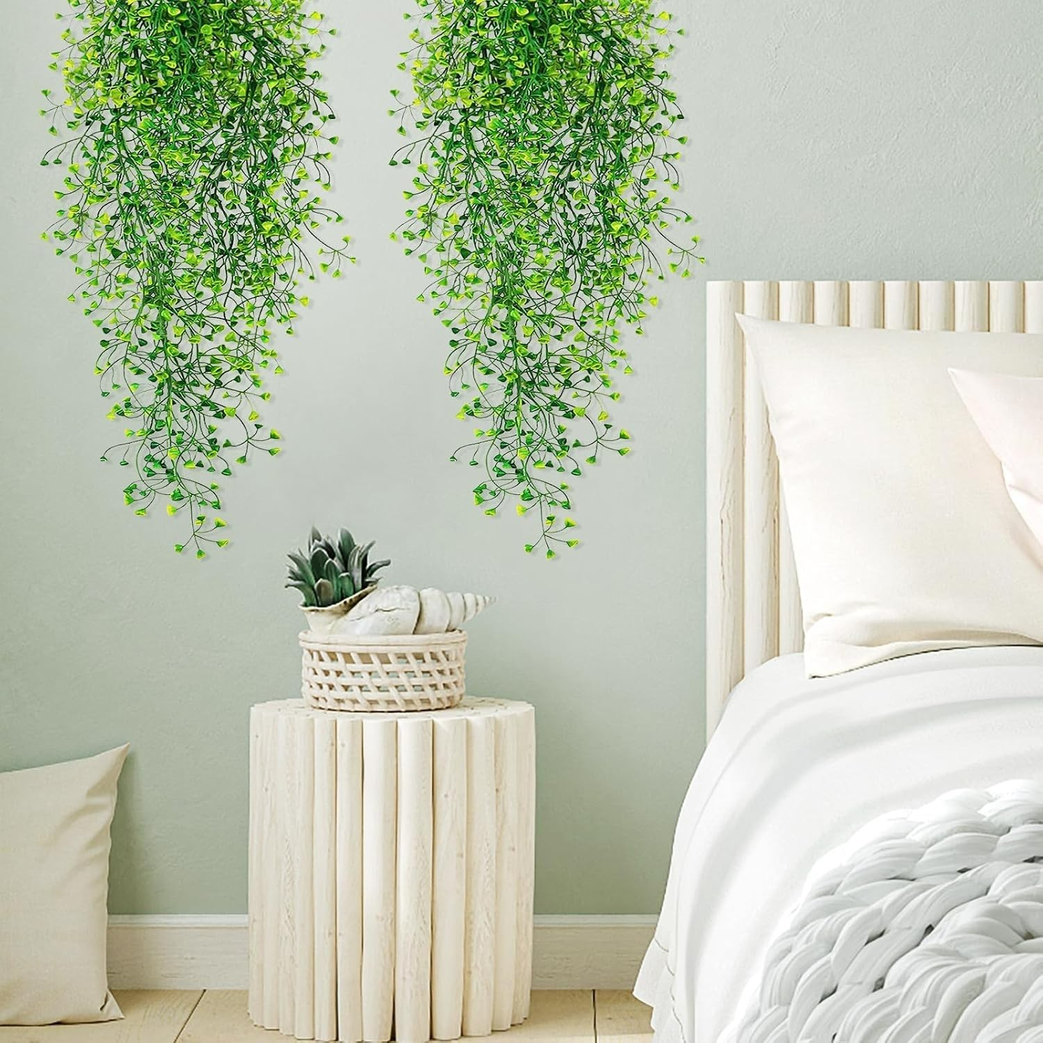 Gorgeous 3pcs UV-Proof Faux Hanging Plants for Effortless Indoor/Outdoor Style