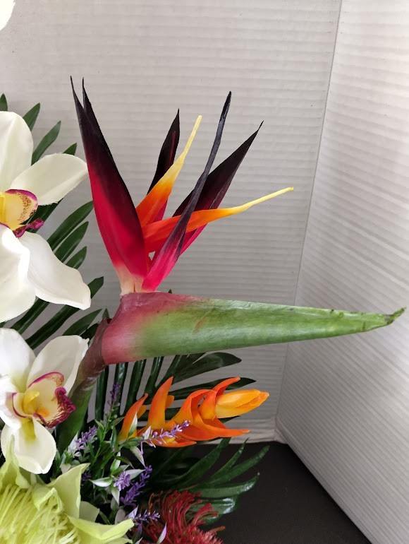 Artificial Tropical table centerpiece