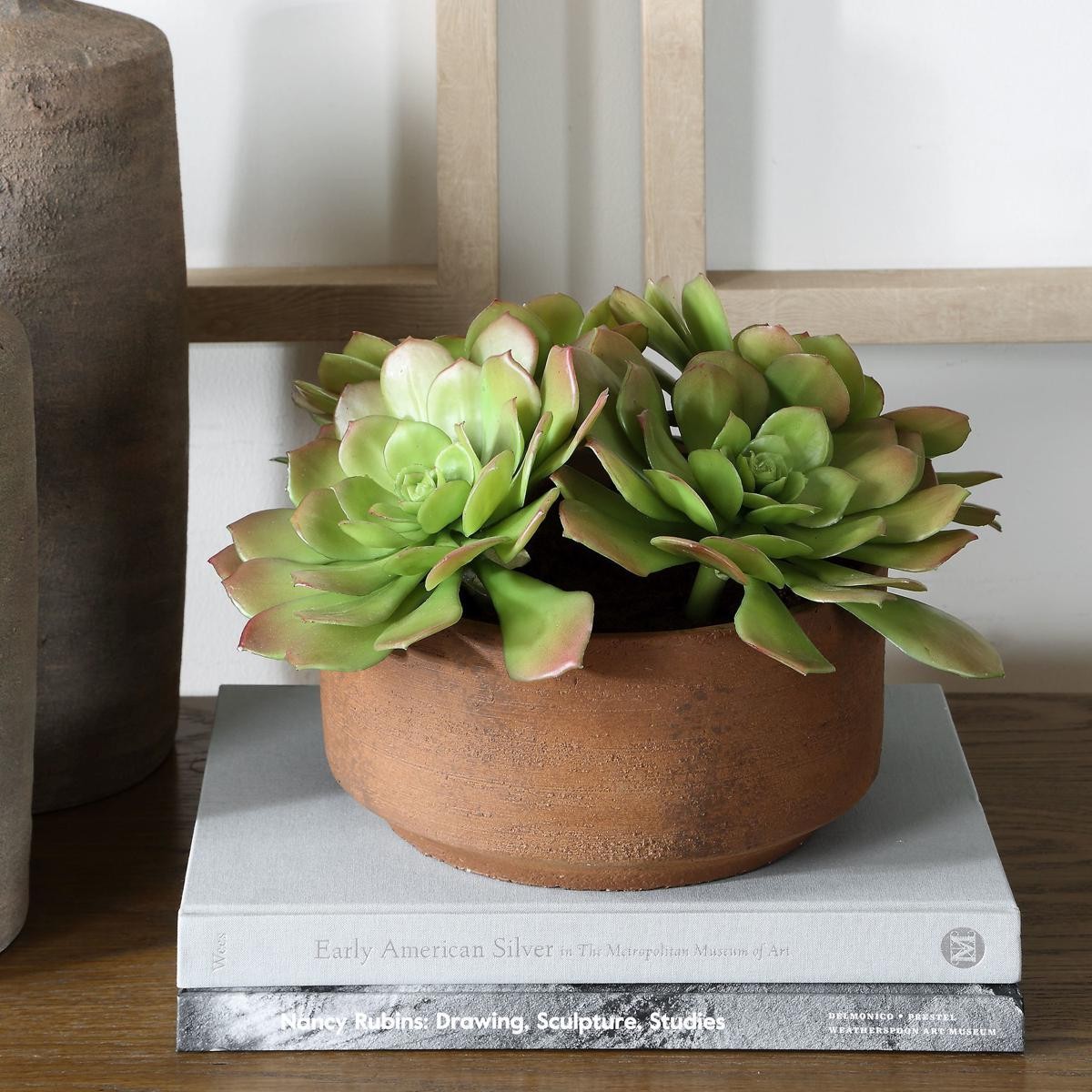 Uttermost 60267 Sable Succulent Terracotta and Green Accent In Pot