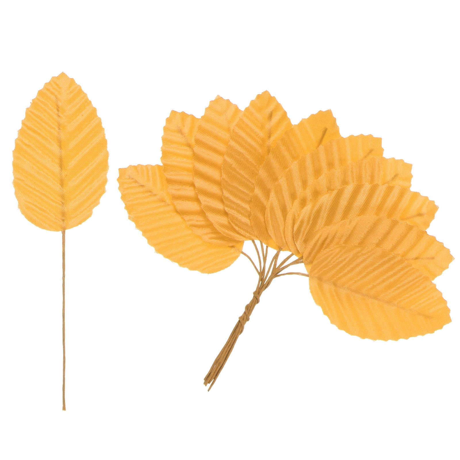 120-Pack Artificial Silk Leaf, Faux Wire Single Leaves, Fake Flower Leaf with…