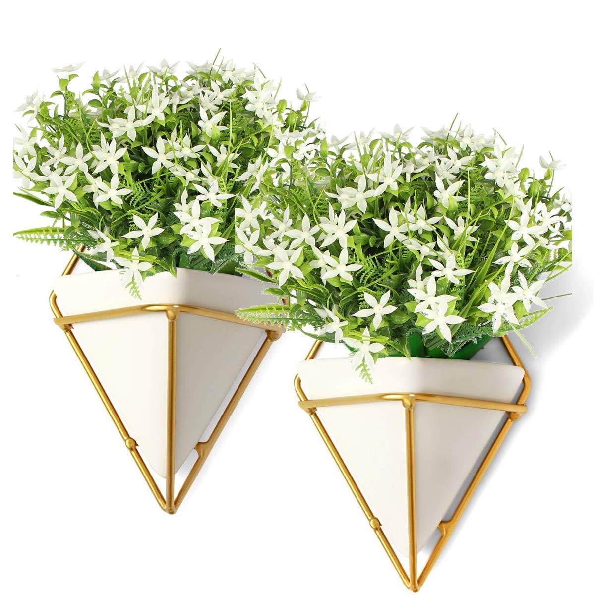 6Pcs Star Jasmine Artificial UV Resistant Flowers Outdoor Plastic Flowers