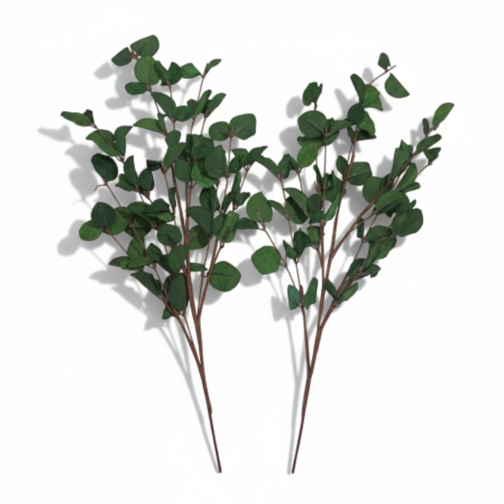 NWOT Bundle Of 31″ Real Touch Deep Green Faux Eucalyptus Stems!!