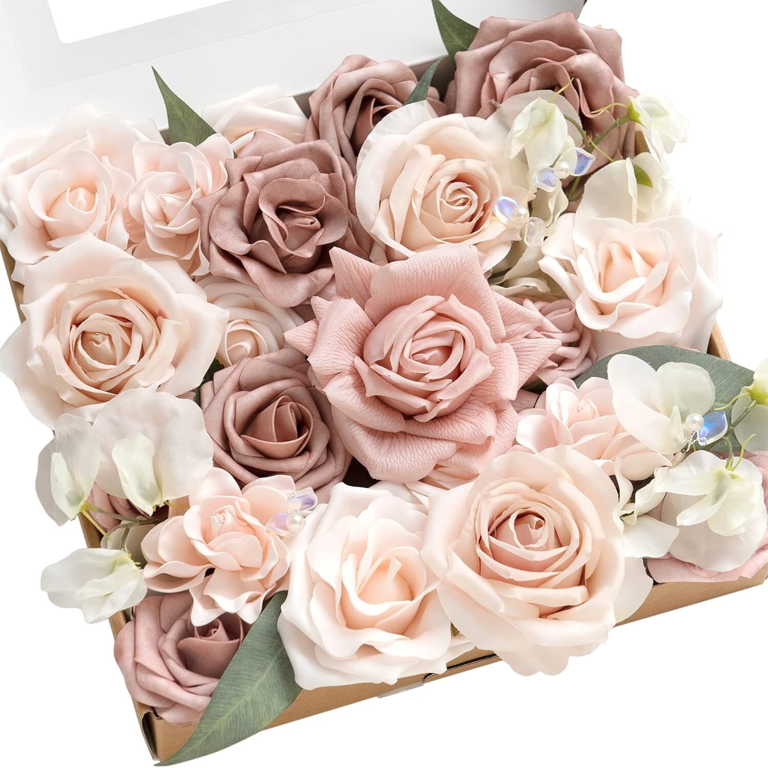 Grand Combo Box of Dusty Rose Artificial Flowers for Elegant Floral Arrangements