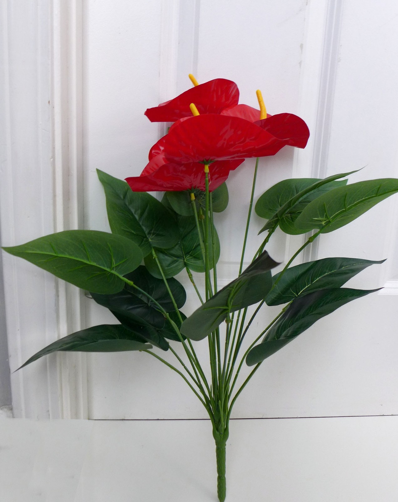 Red Palm Bushes Artificial Plants Tree Lifelike Leaf Outdoor Landsacpe