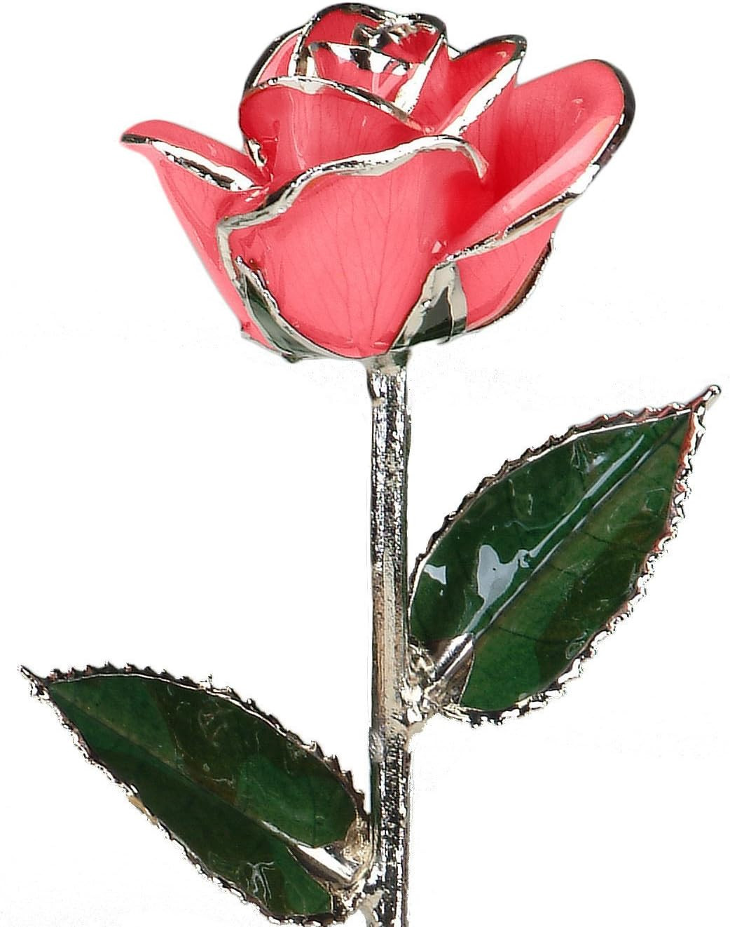 Stunning Pink Platinum Dipped Long Stem Rose – A Timeless Gift