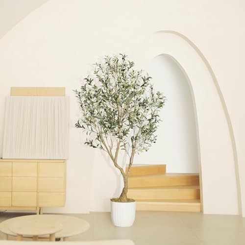 Olive Tree – Olive Trees Artificial Indoor with Large Olive Branches and 6ft