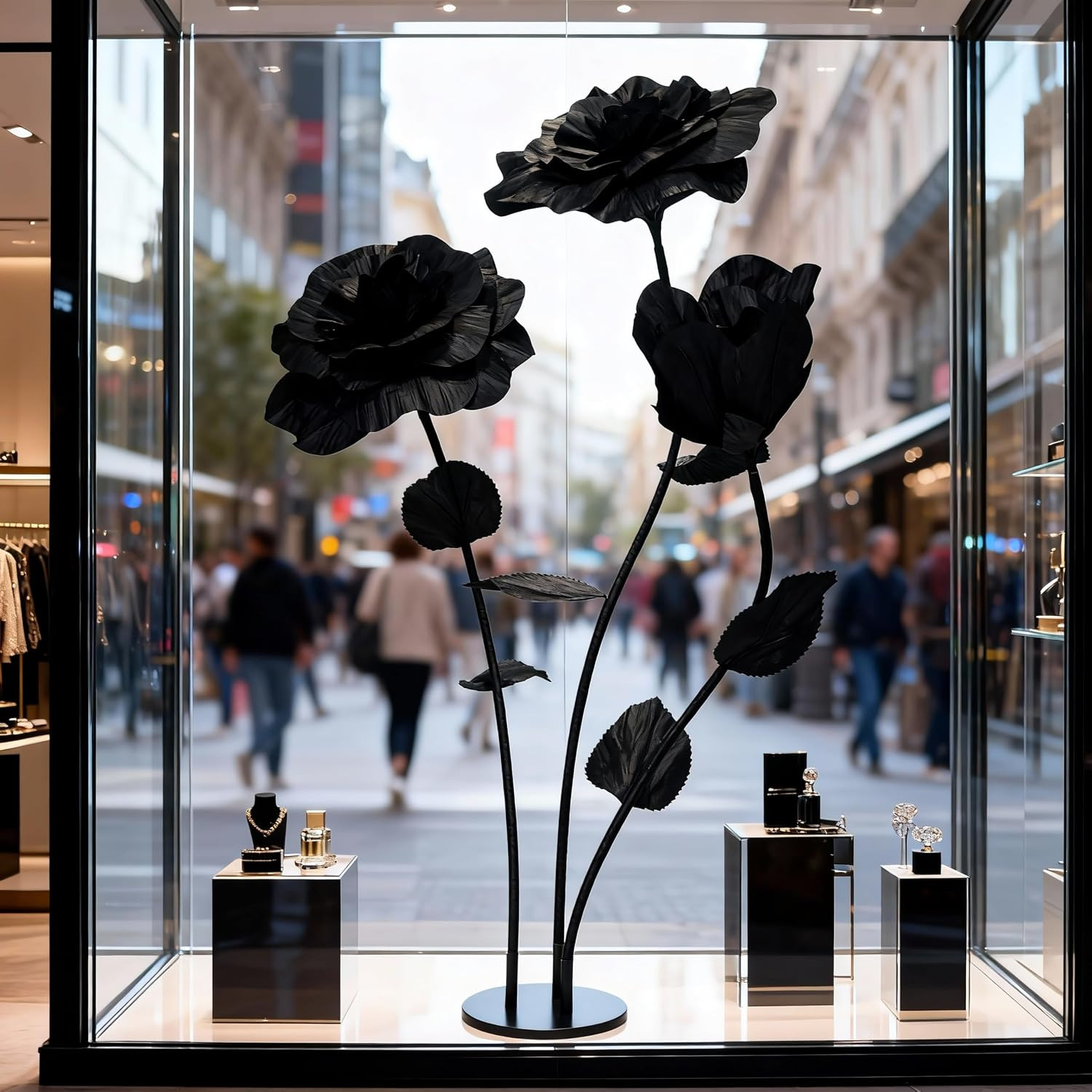 Giant Artificial Rose Decor, Oversized Standing Flower for Wedding Receptions, P