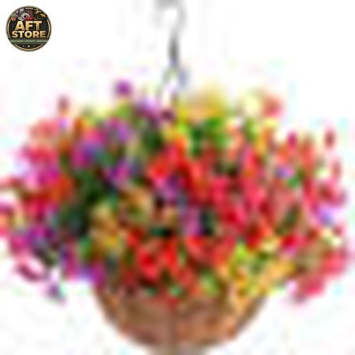 Primrue 2 Set Artificial Outdoor Flowers with Hanging Baskets
