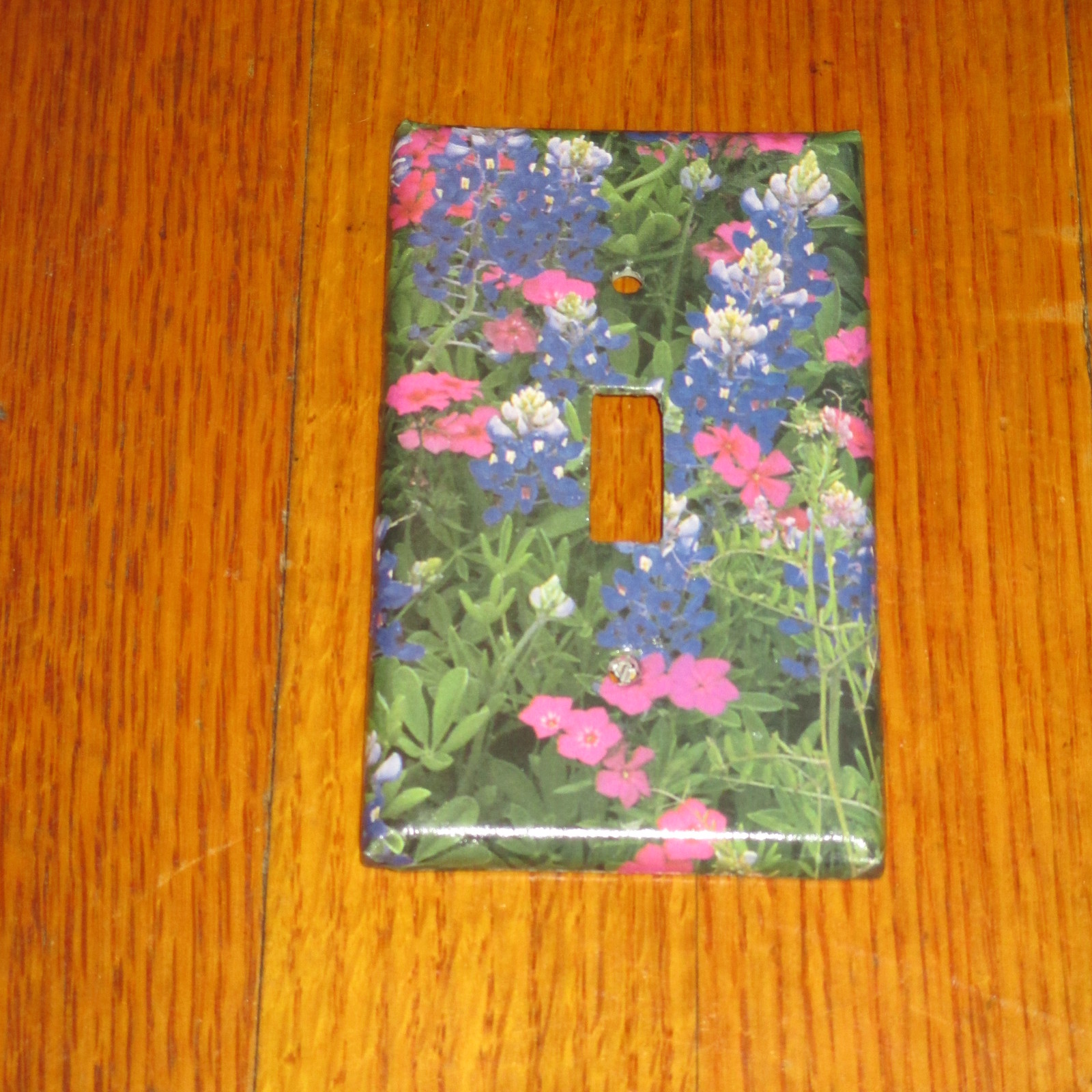 BLUEBONNETS & PHLOX WILD FLOWERS LIGHT SWITCH COVER PLATE #1
