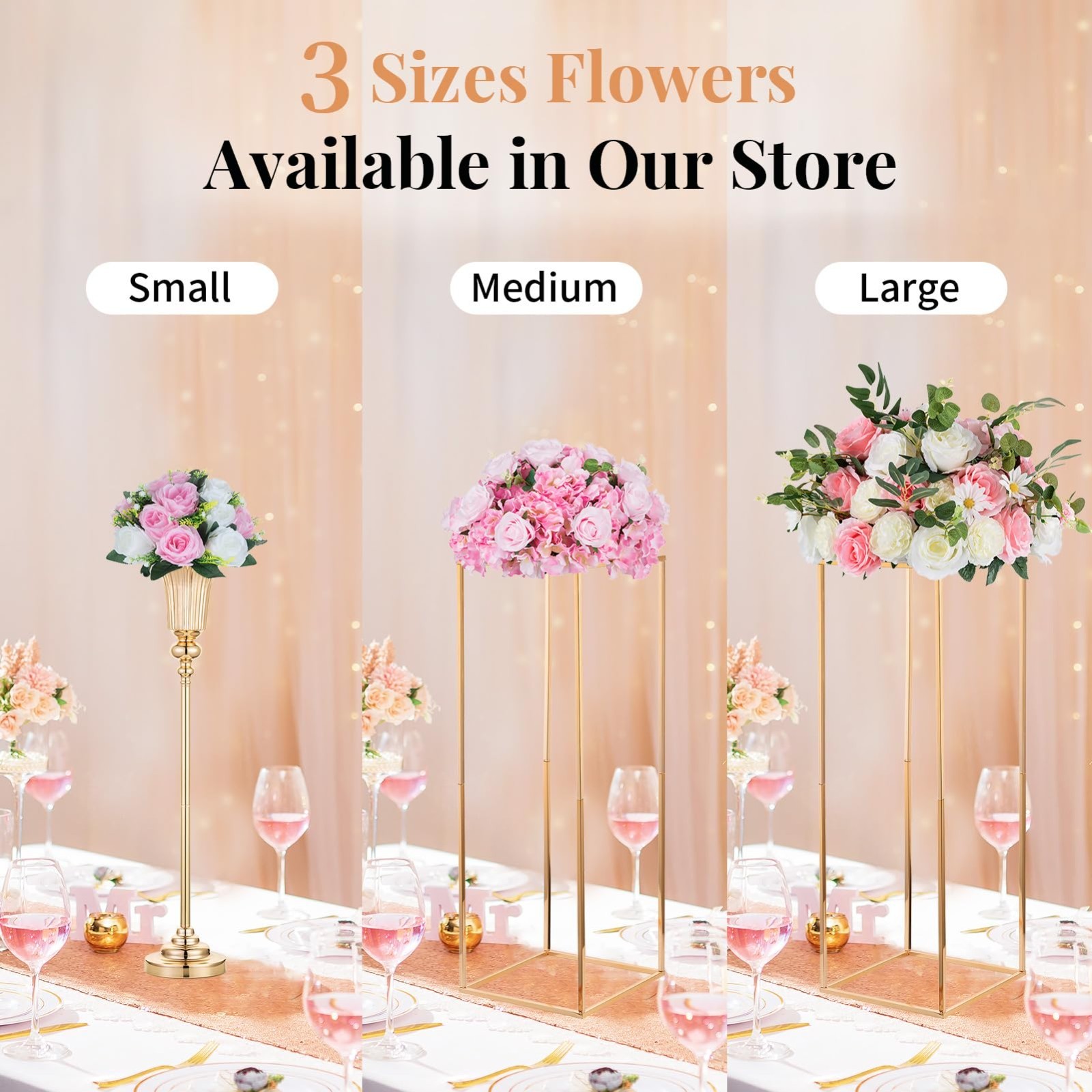 Pink & White Artificial Flower Balls – 2 Pcs Silk Rose Centerpieces, 9.5in for W