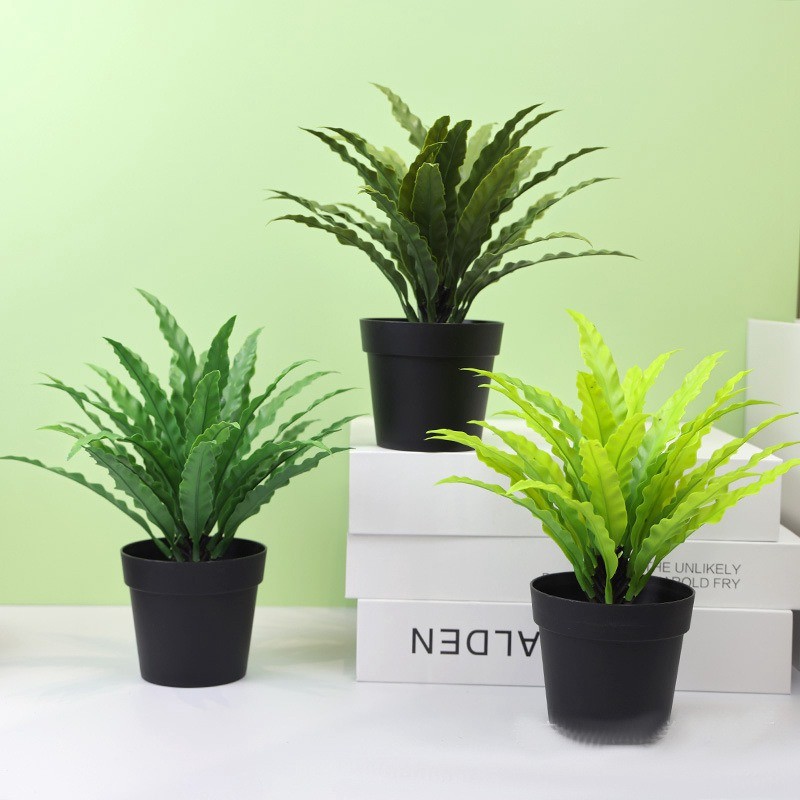 Potted Green Bonsai Plants Home Garden Small Tree Ornament Artificial Grass